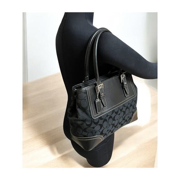 Y2K Coach F11220 Hamptons Signature Satchel Bag - Picture 8 of 14